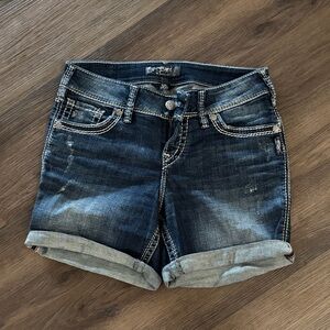 Silver Jeans Women's Deep Indigo Jean Shorts